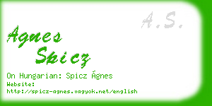 agnes spicz business card